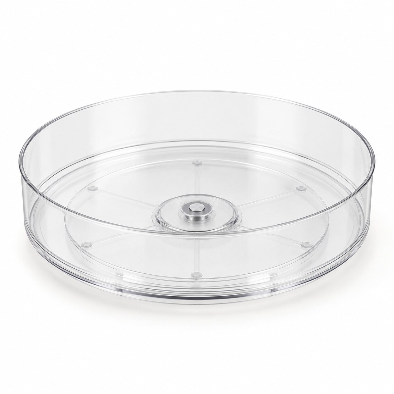 Organizador Giratório 360° Alto Transparente Multiuso