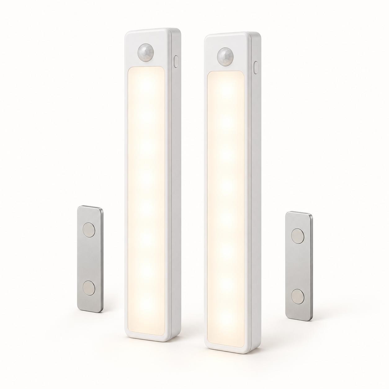 Kit 2 Luminárias LED Sensor de Presença USB Recarregáveis