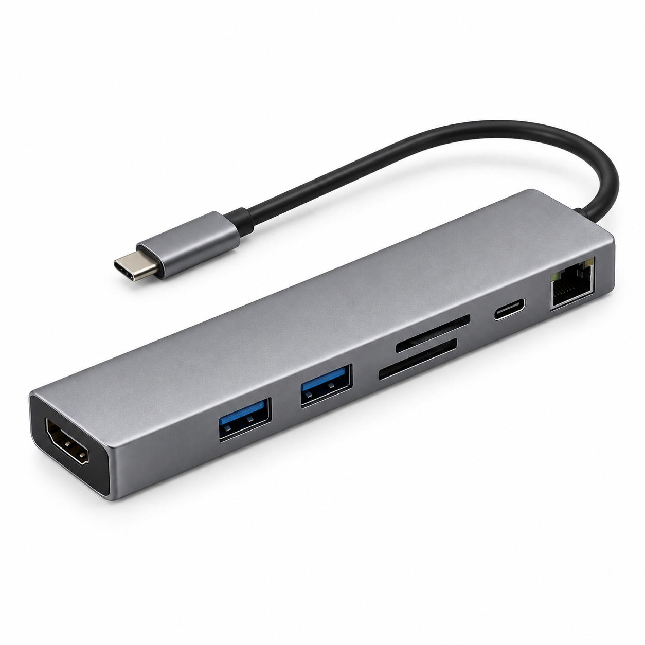Hub USB-C Baseus Metal Gleam 7 em 1