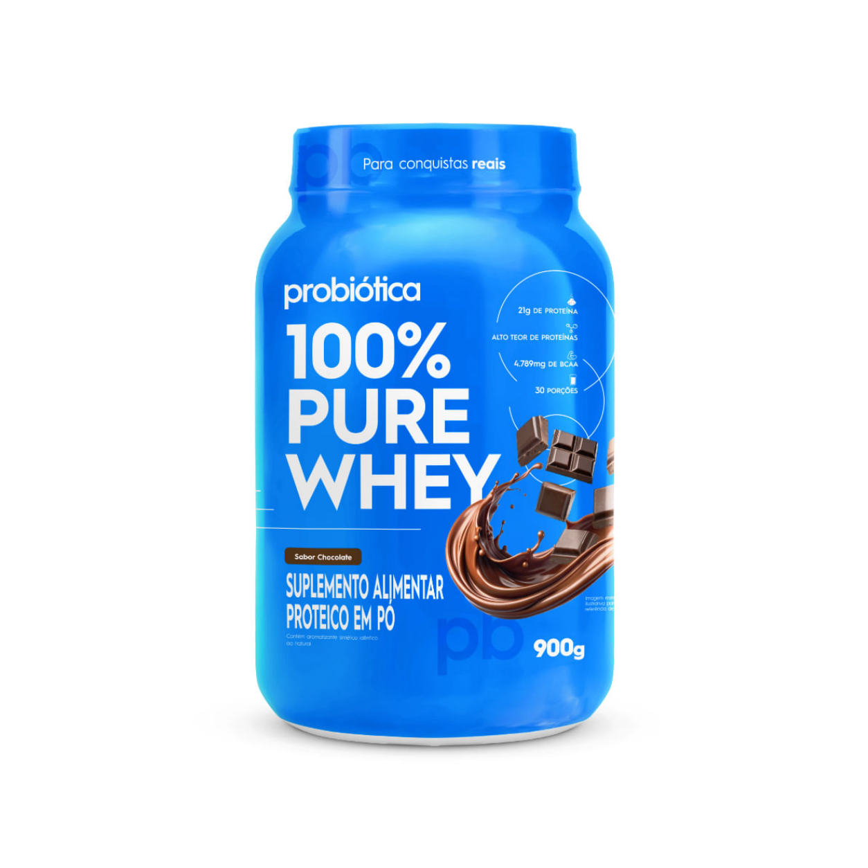 100% Pure Whey Nova Fórmula 900 g – Chocolate