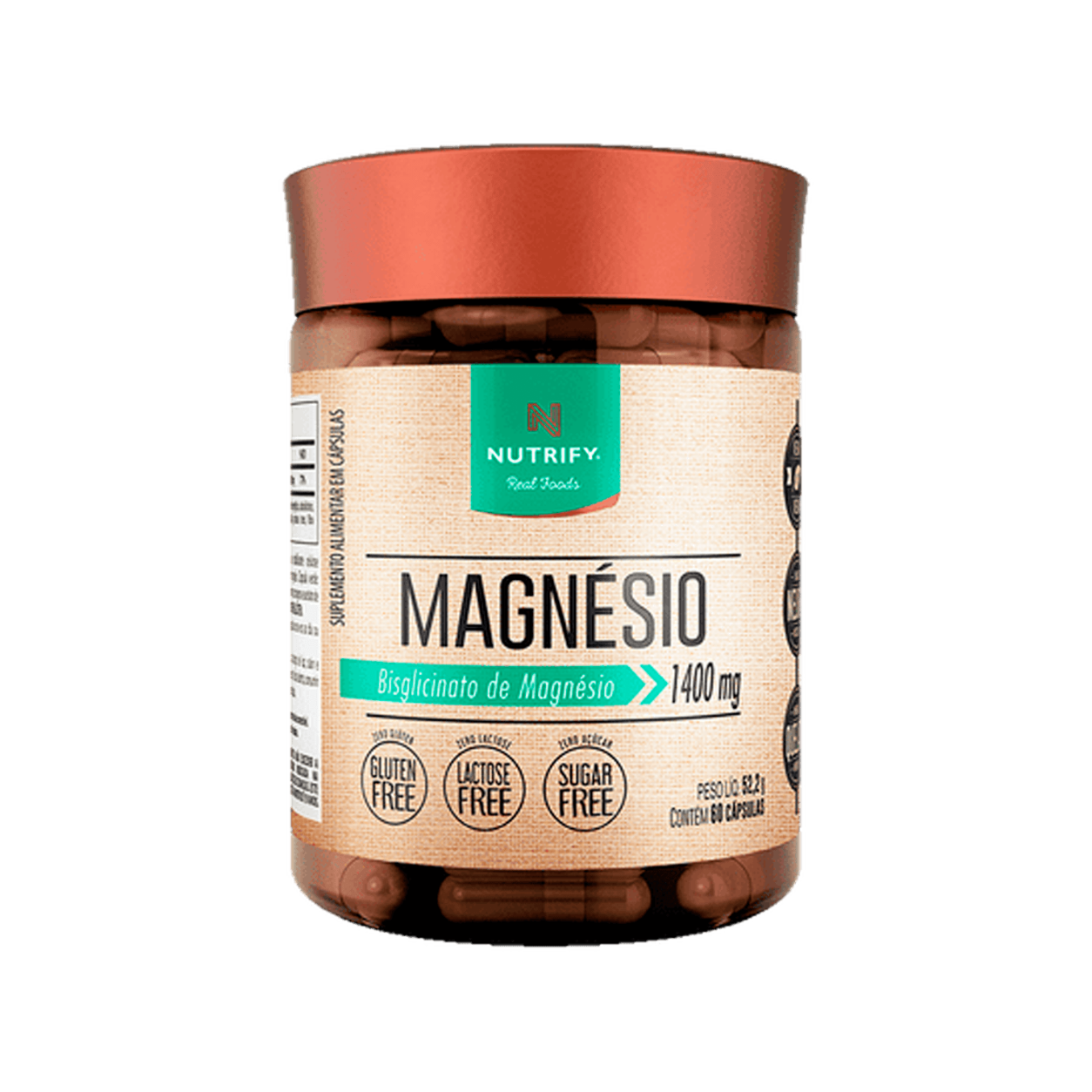 Magnésio 1400 mg 60 cápsulas