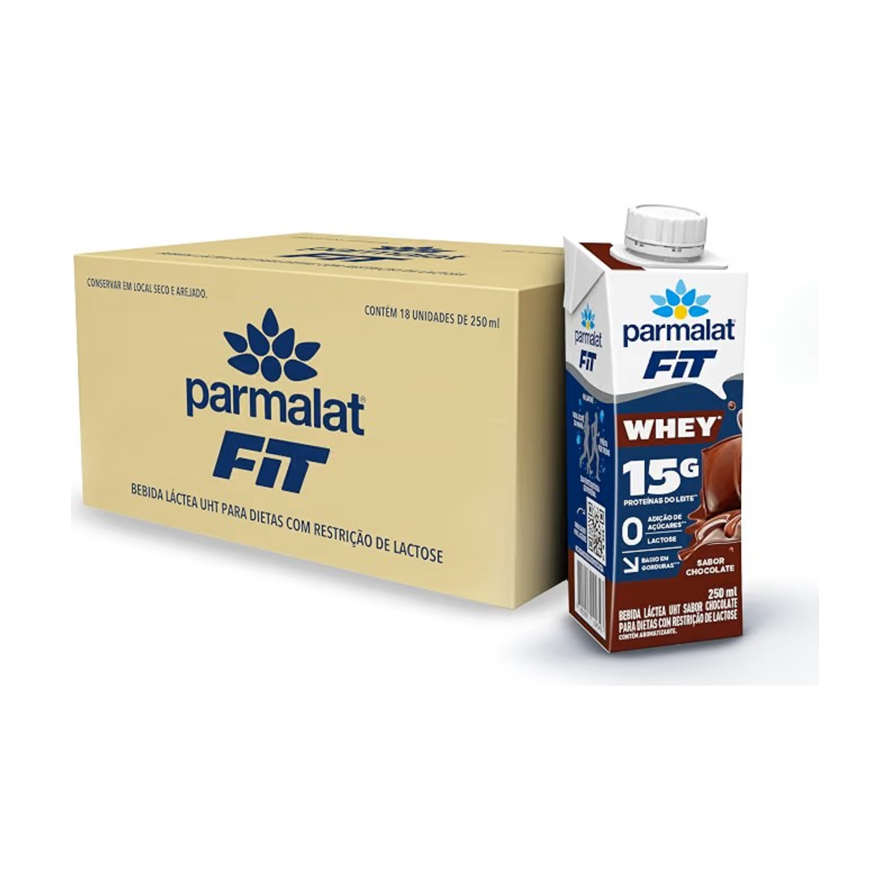 Parmalat Fit Bebida Proteica Chocolate — 12 × 250 ml