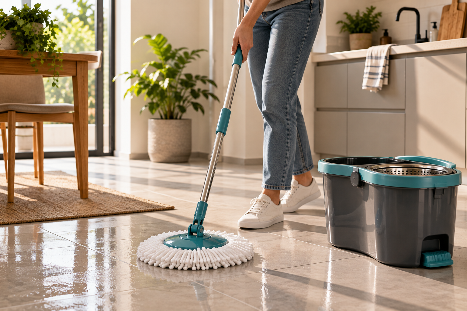Mop com sistema de centrifugação