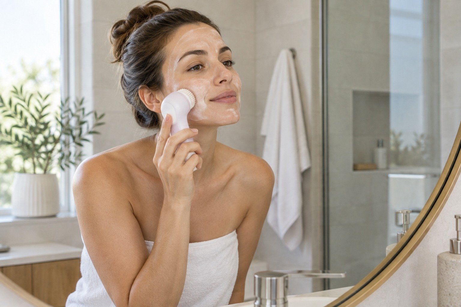 Escova facial elétrica